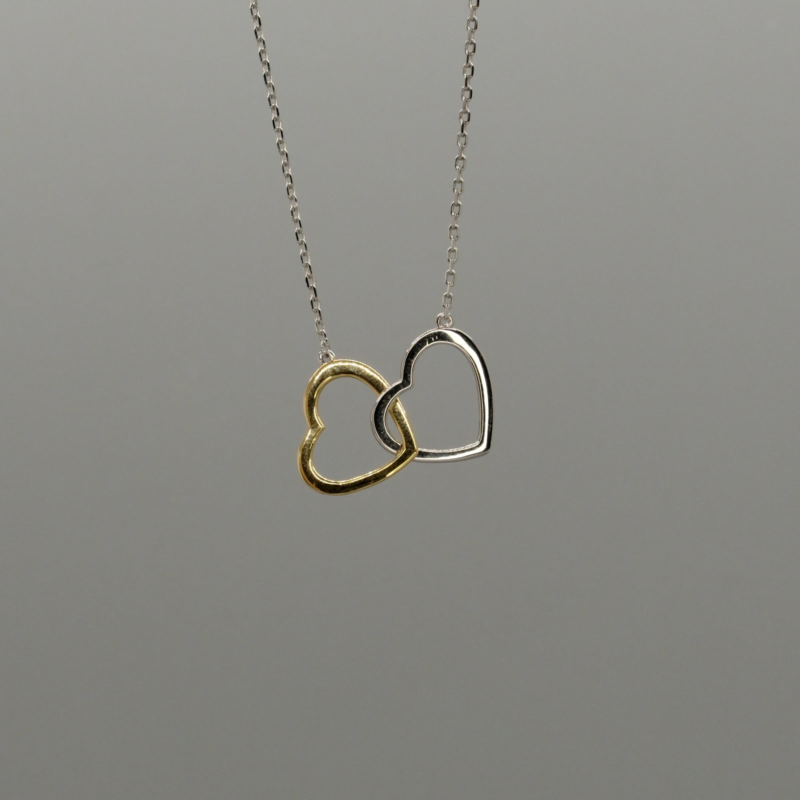 linked hearts necklace
