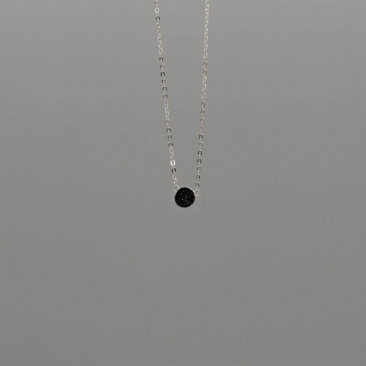 mini round pave necklace