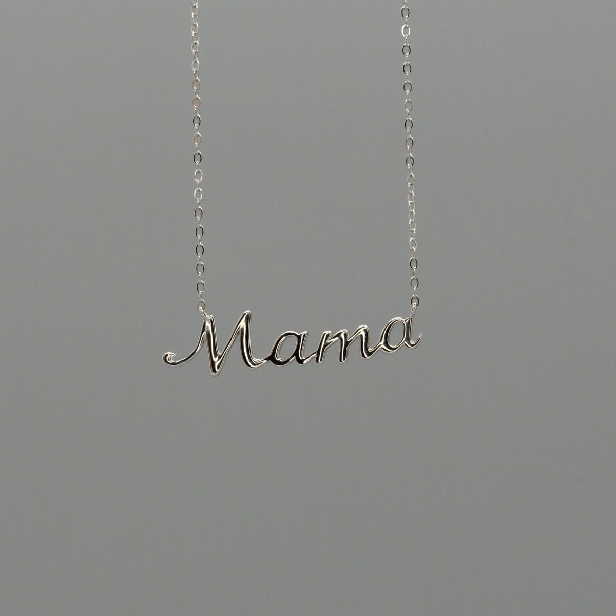 mama script necklace