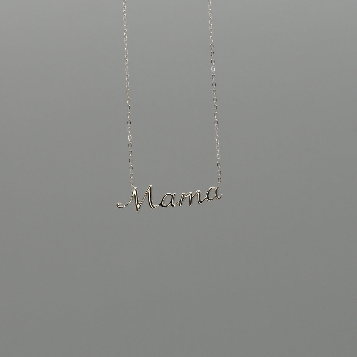 mama script necklace