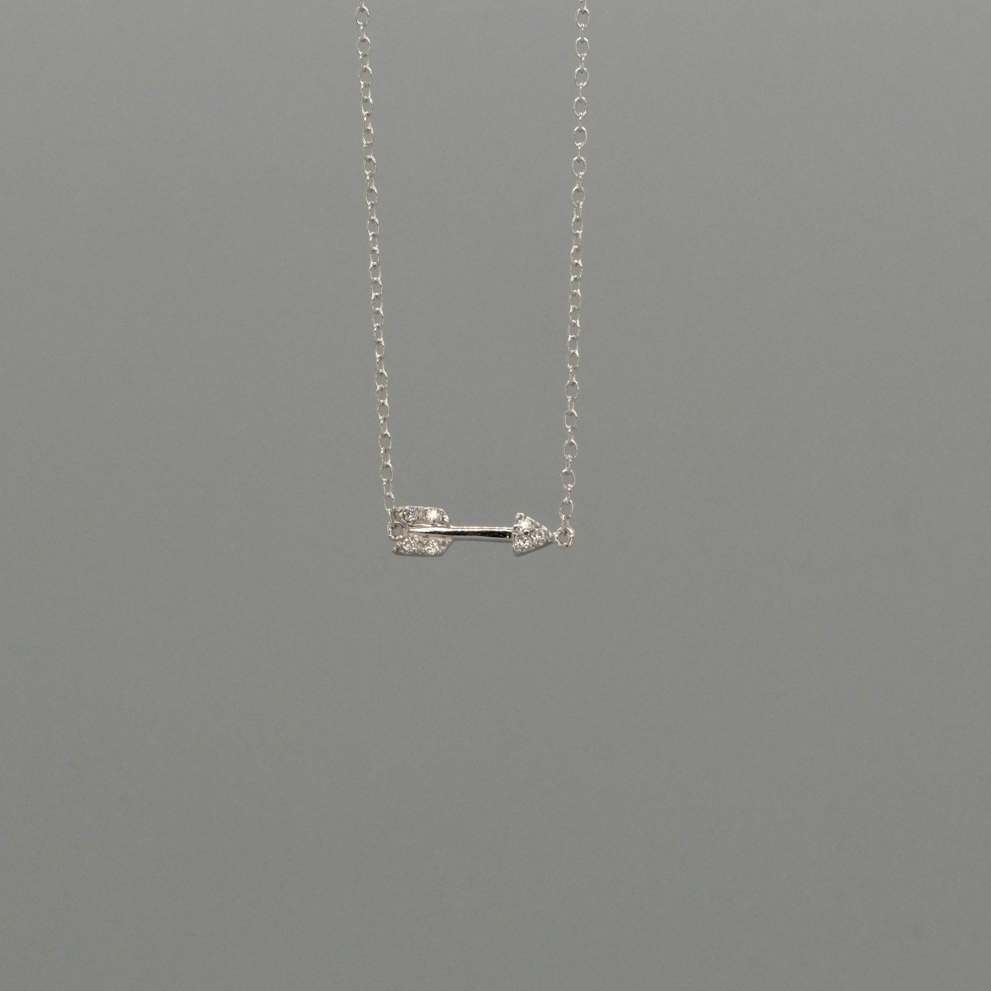 Mini CZ Arrow Necklace