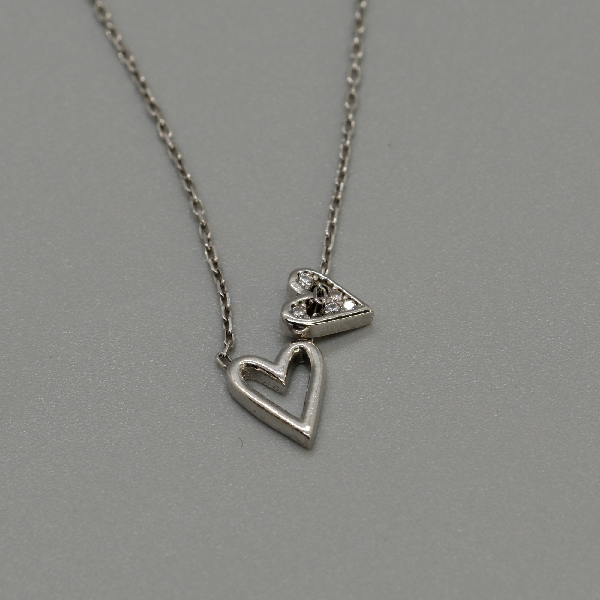 double heart necklace