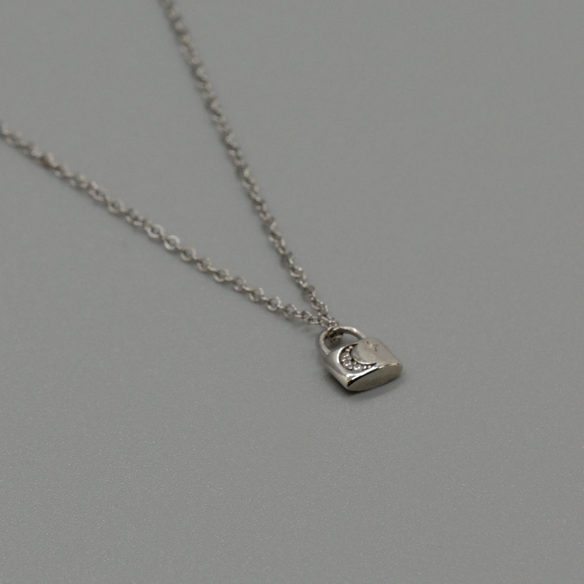 mini lock necklace