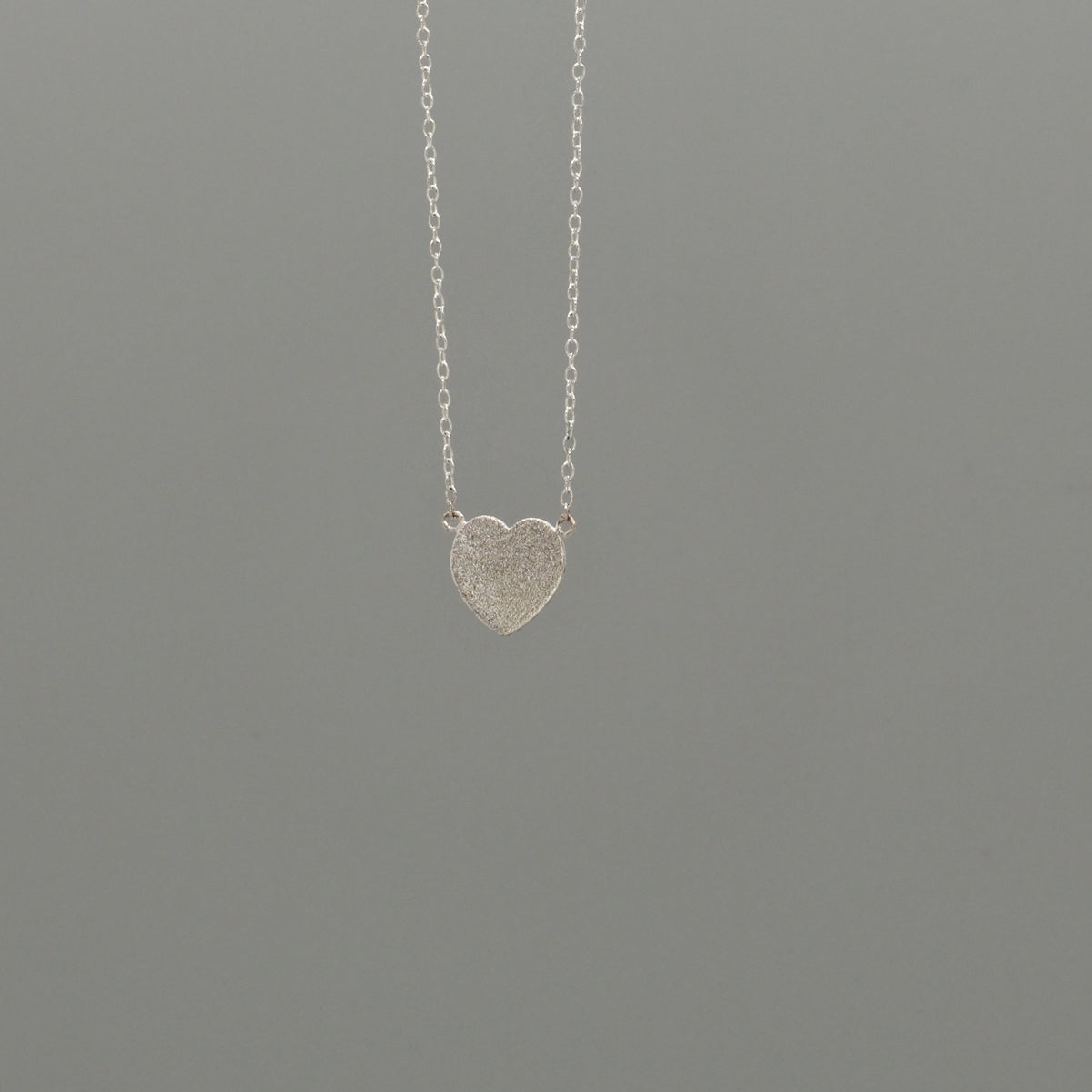 frosted heart necklace