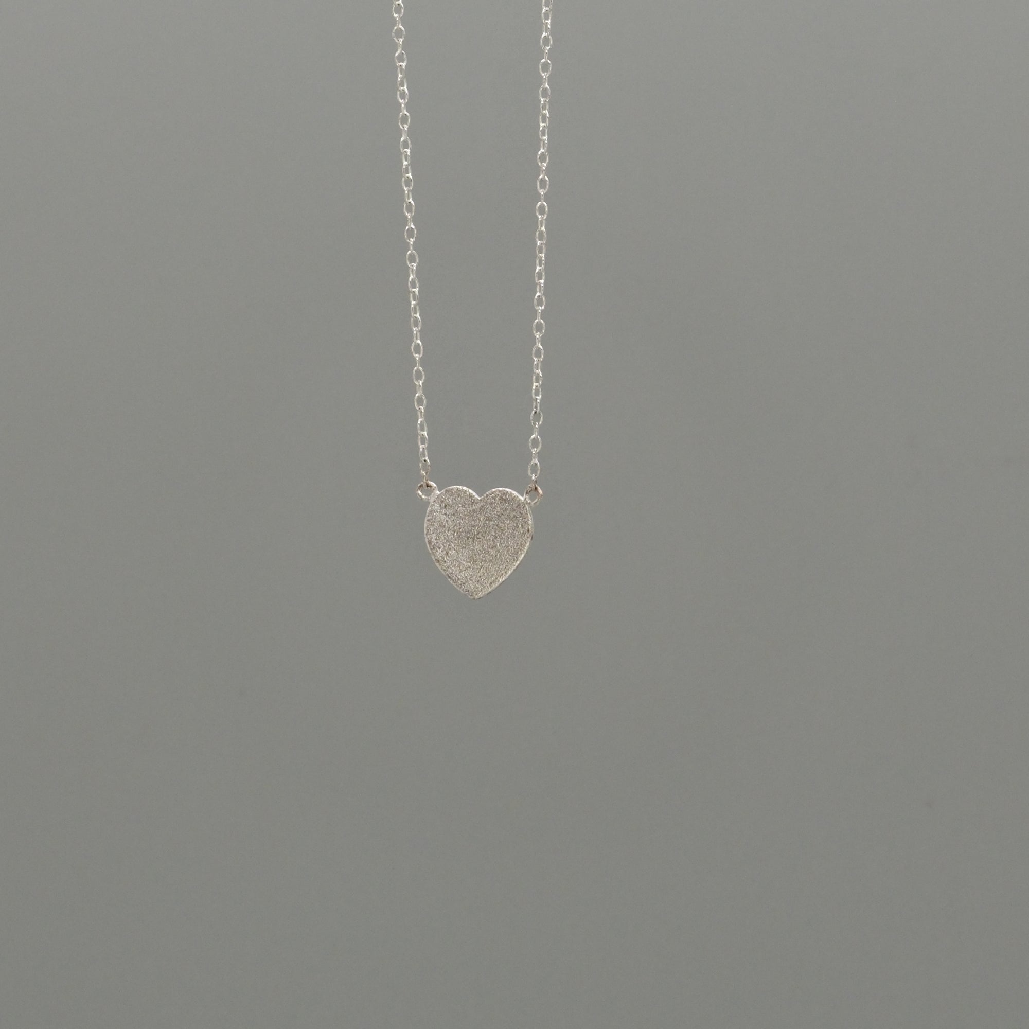 frosted heart necklace