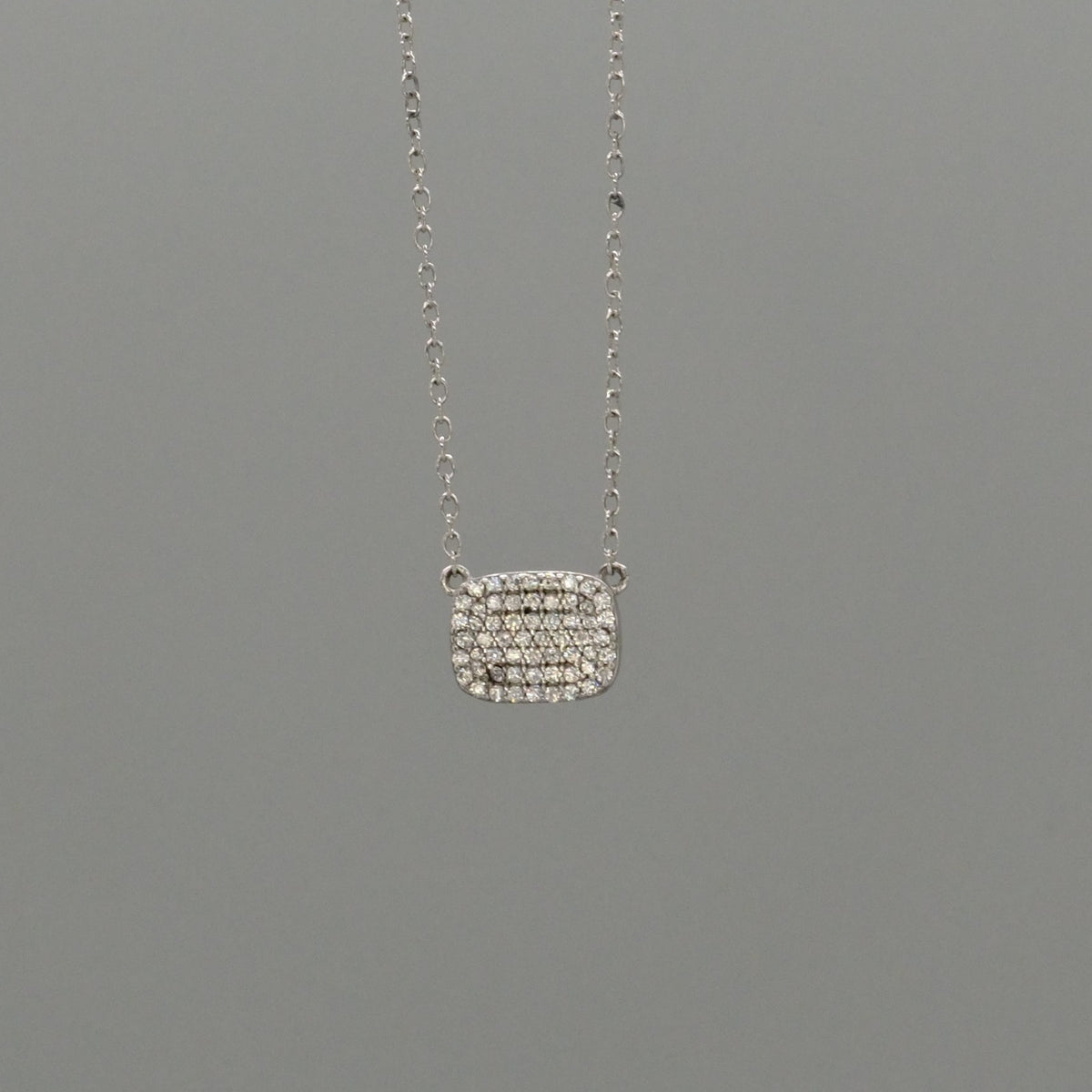 pave' rectangle necklace