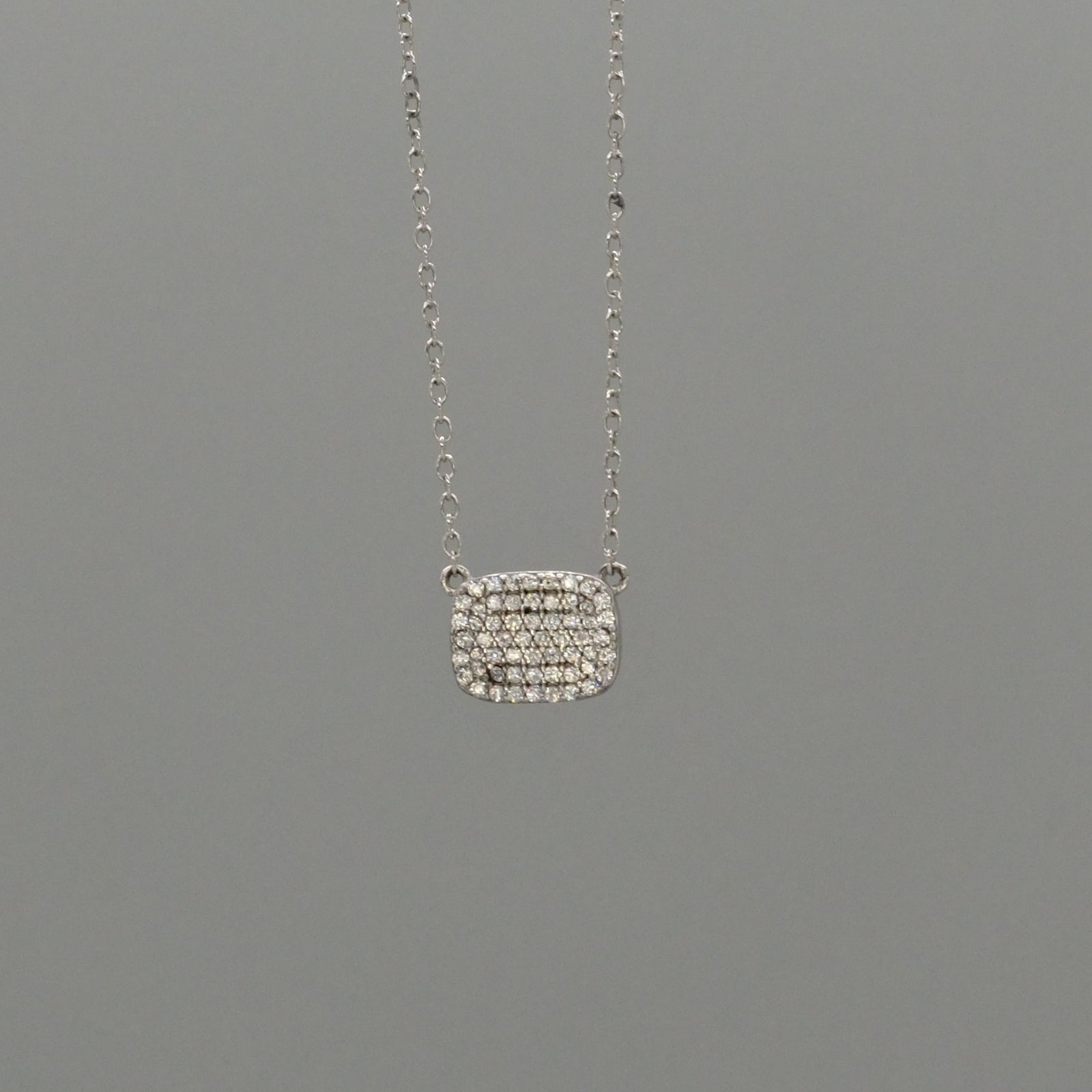 pave' rectangle necklace
