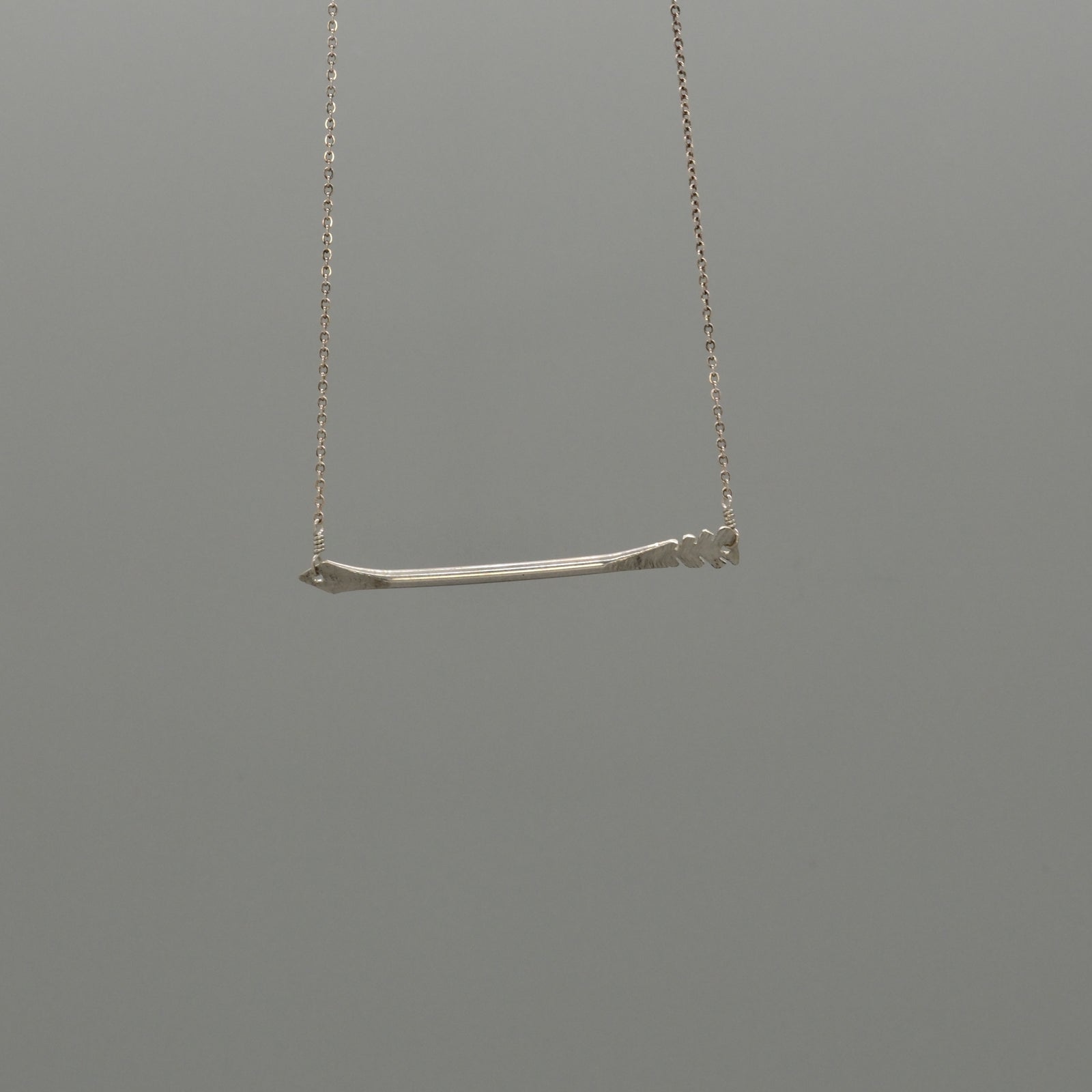 hammered arrow necklace