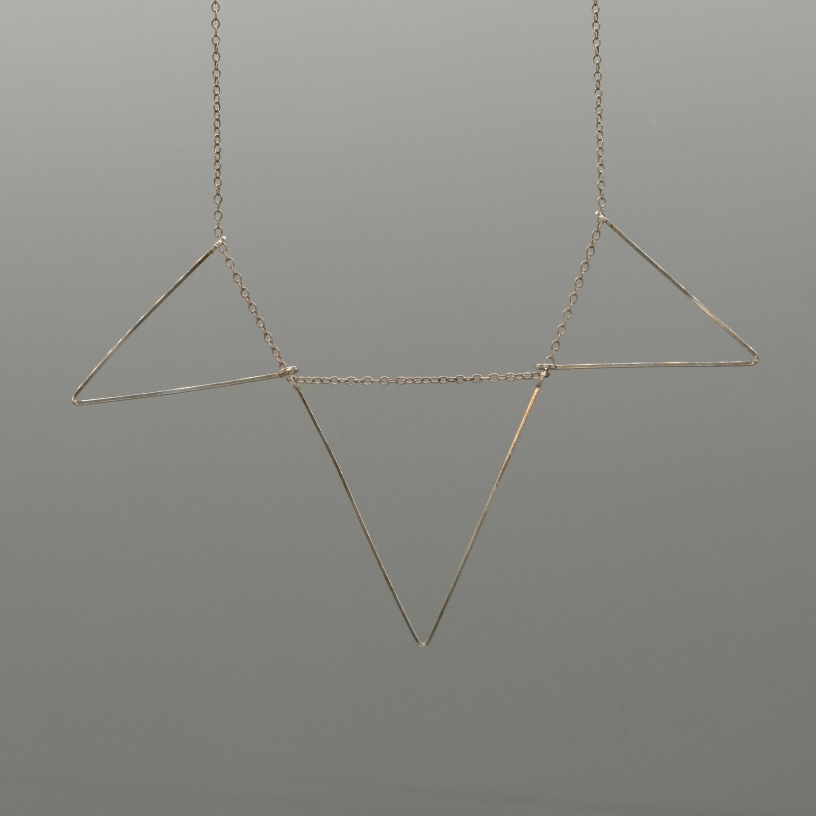 Triple Triangle Statement Necklace