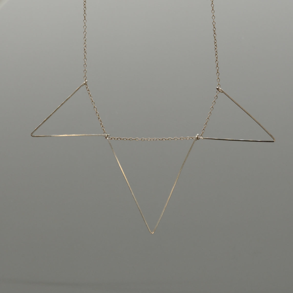 Triple Triangle Statement Necklace
