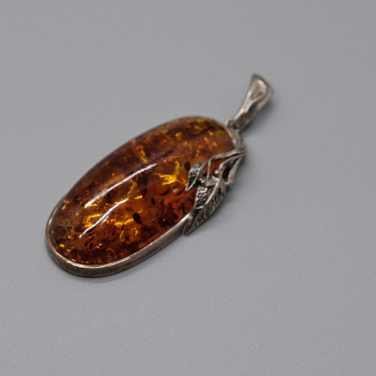 Golden Ember Amber Pendant