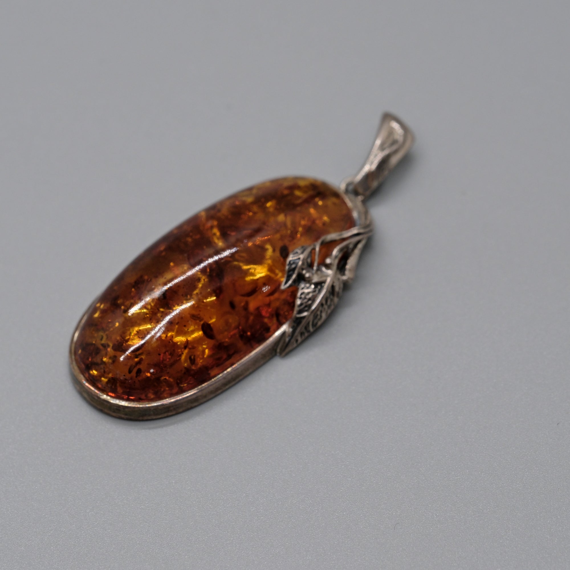 Golden Ember Amber Pendant