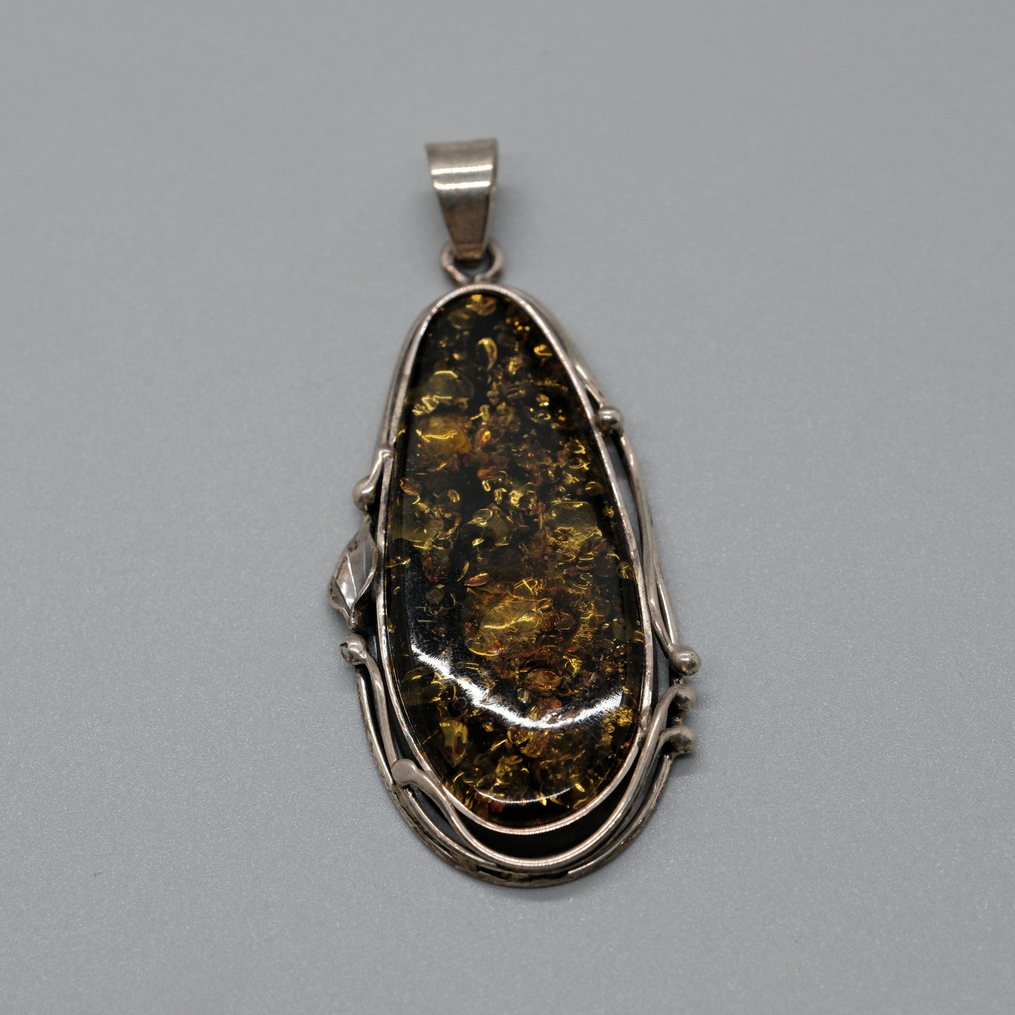Deep Earth Amber Pendant