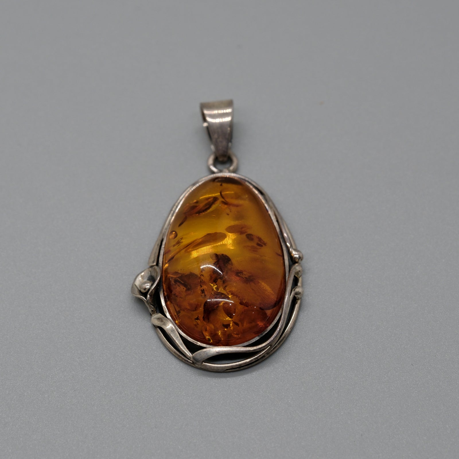 organic cognac amber pendant