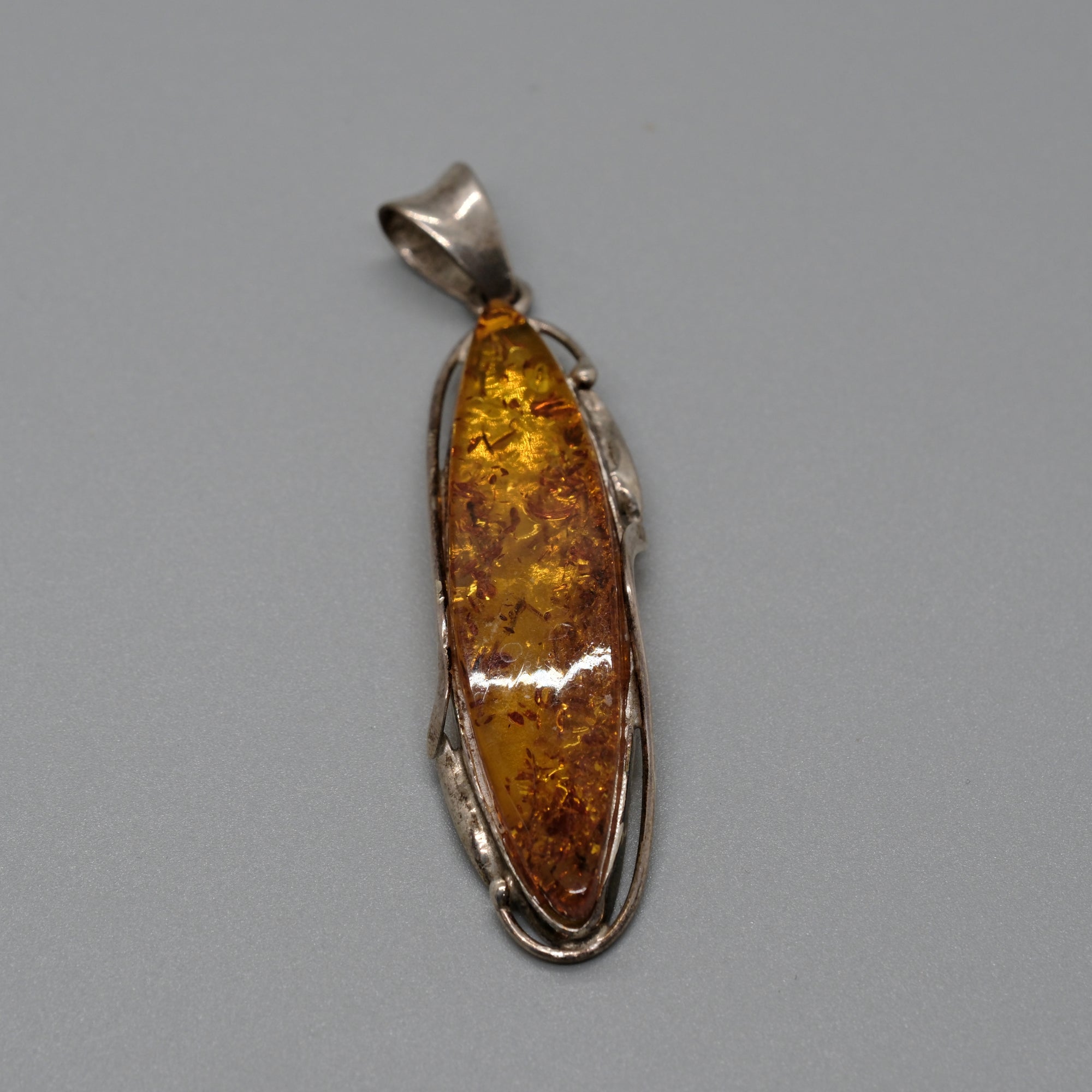 Honeydew Amber Drop Pendant