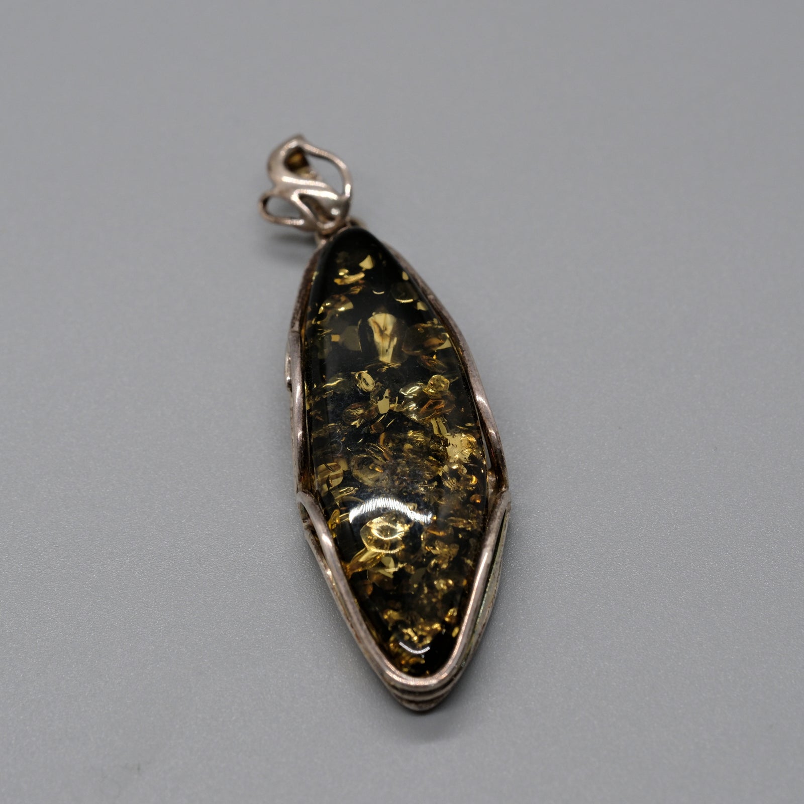 Midnight Honey Amber Pendant