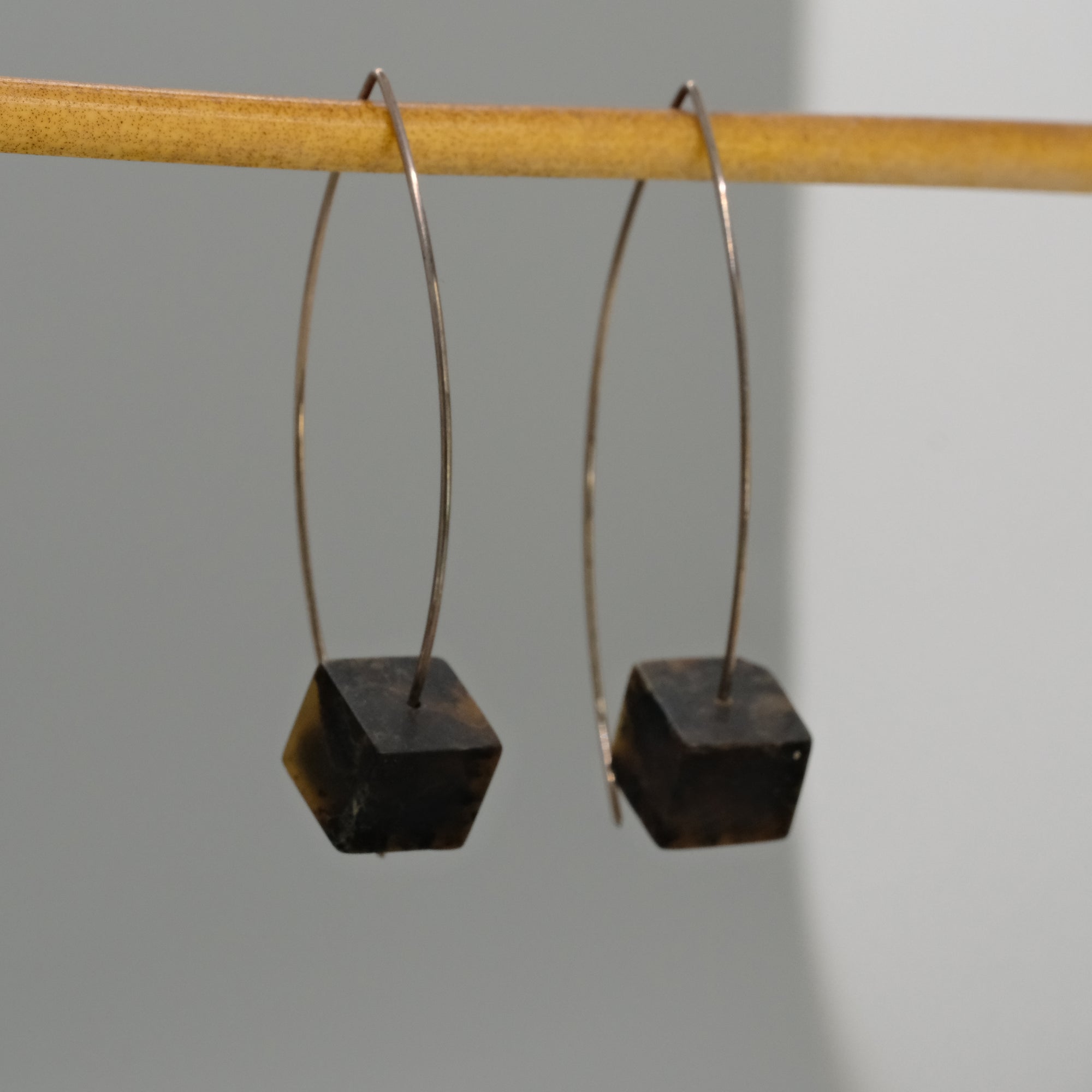 Amber Cube Earrings