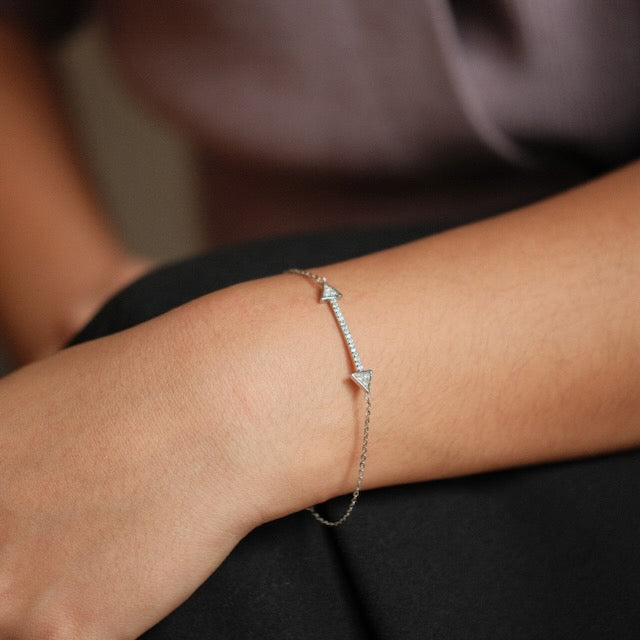 Silver Arrow Spark Bracelet