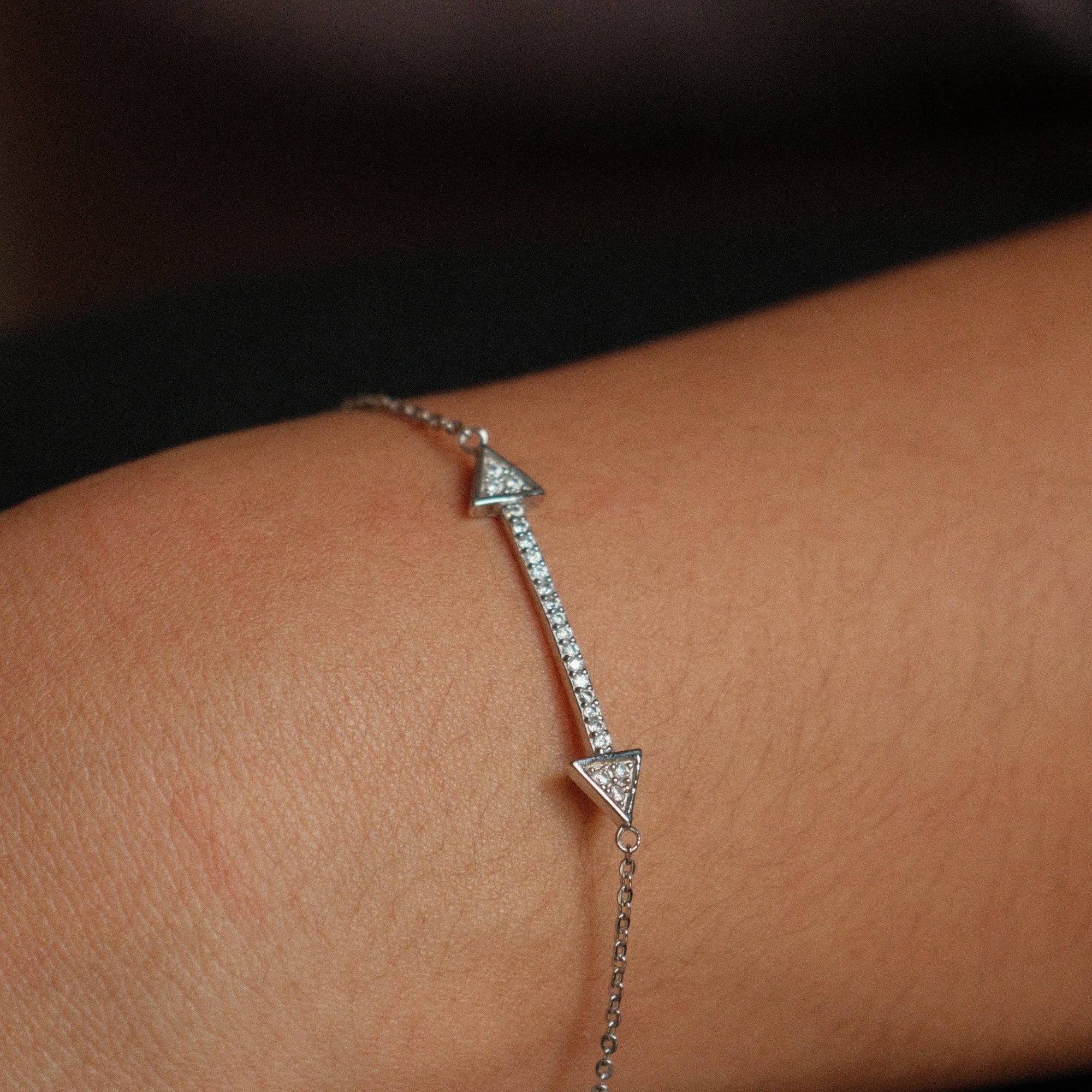 Silver Arrow Spark Bracelet