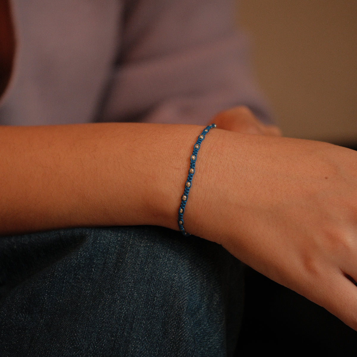 silver thread bracelet