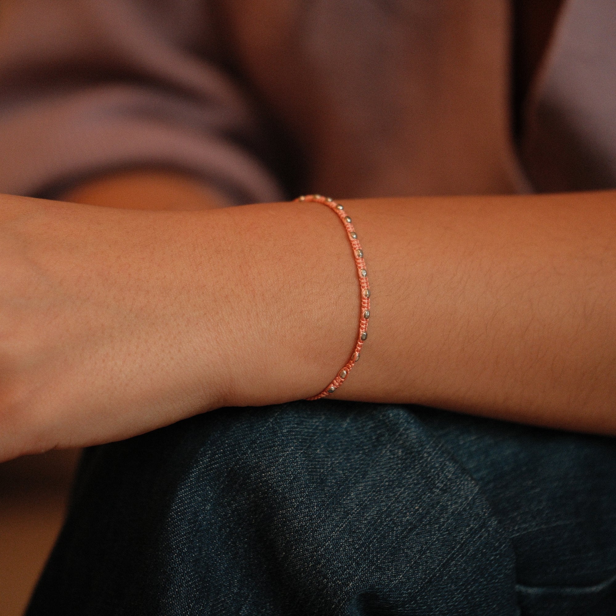 silver thread bracelet