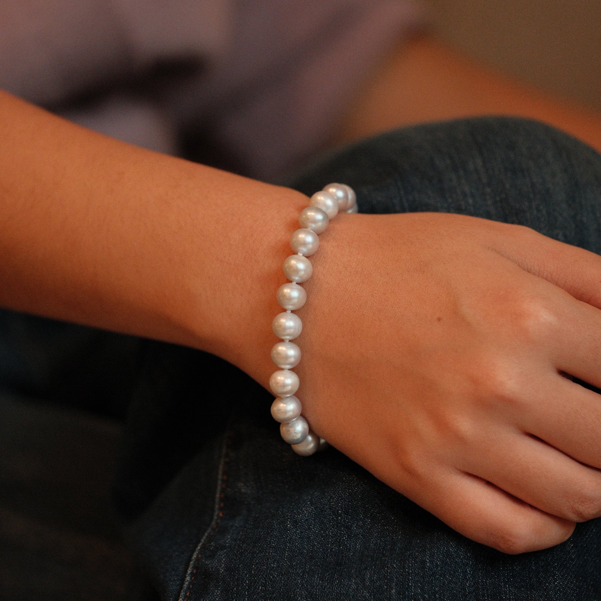 Silver Mist Pearl Bracelet