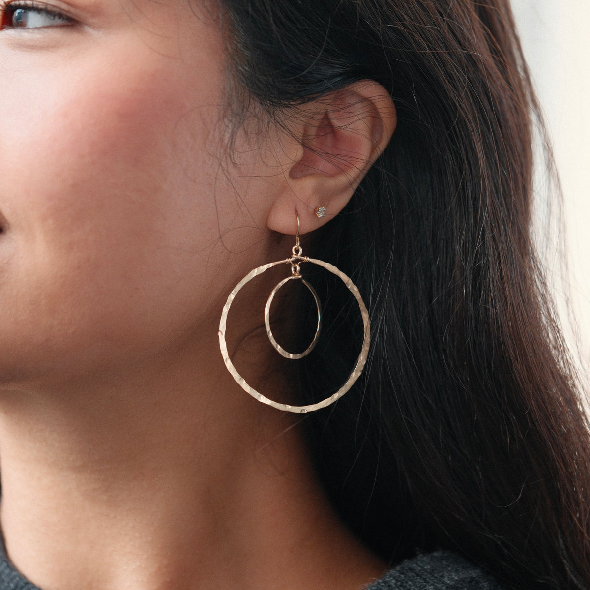 Golden Orbit Hoops
