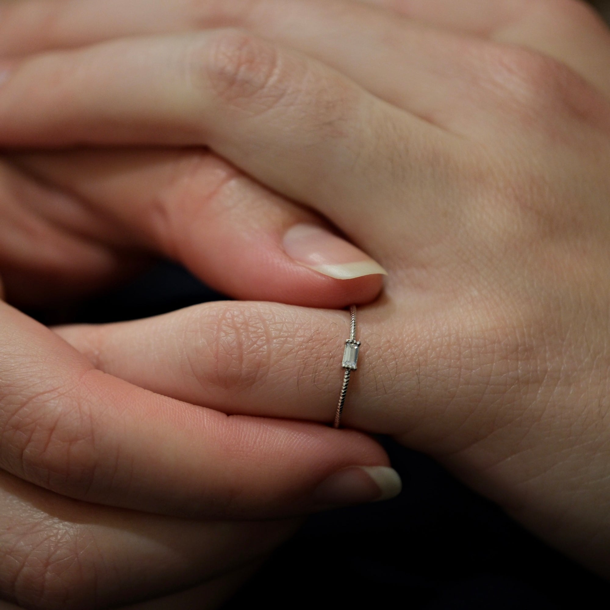 solo baguette ring-s