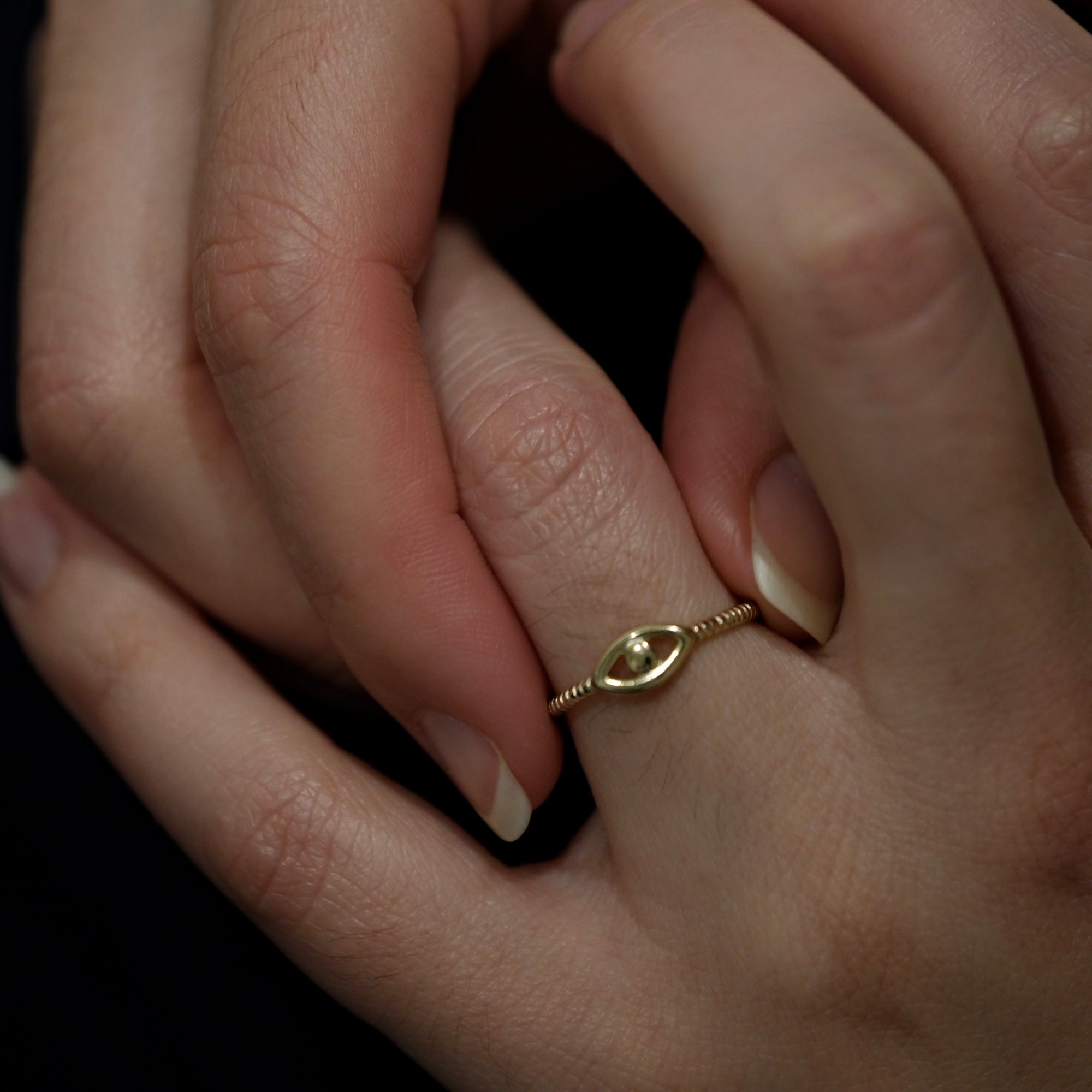 plain evil eye ring