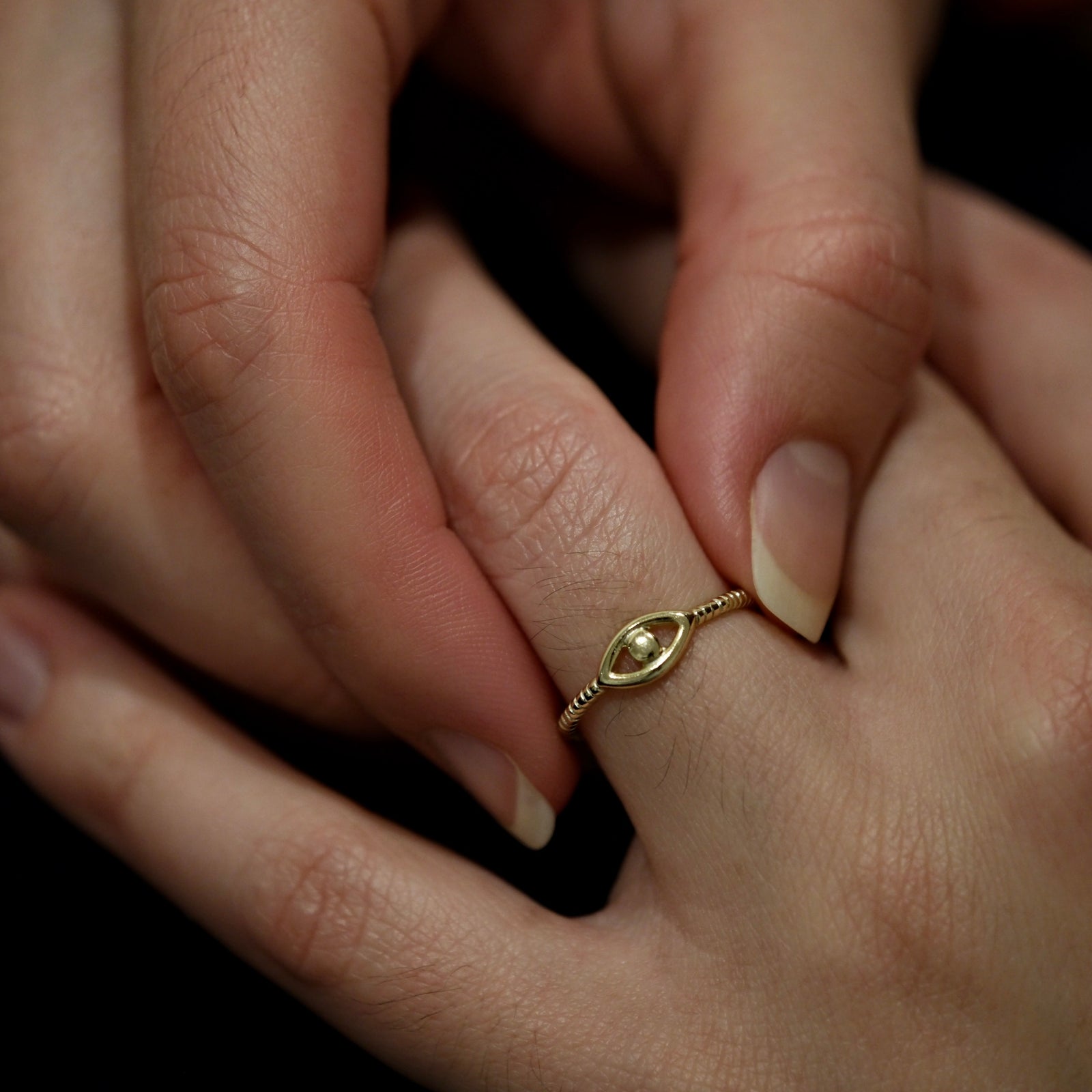 plain evil eye ring