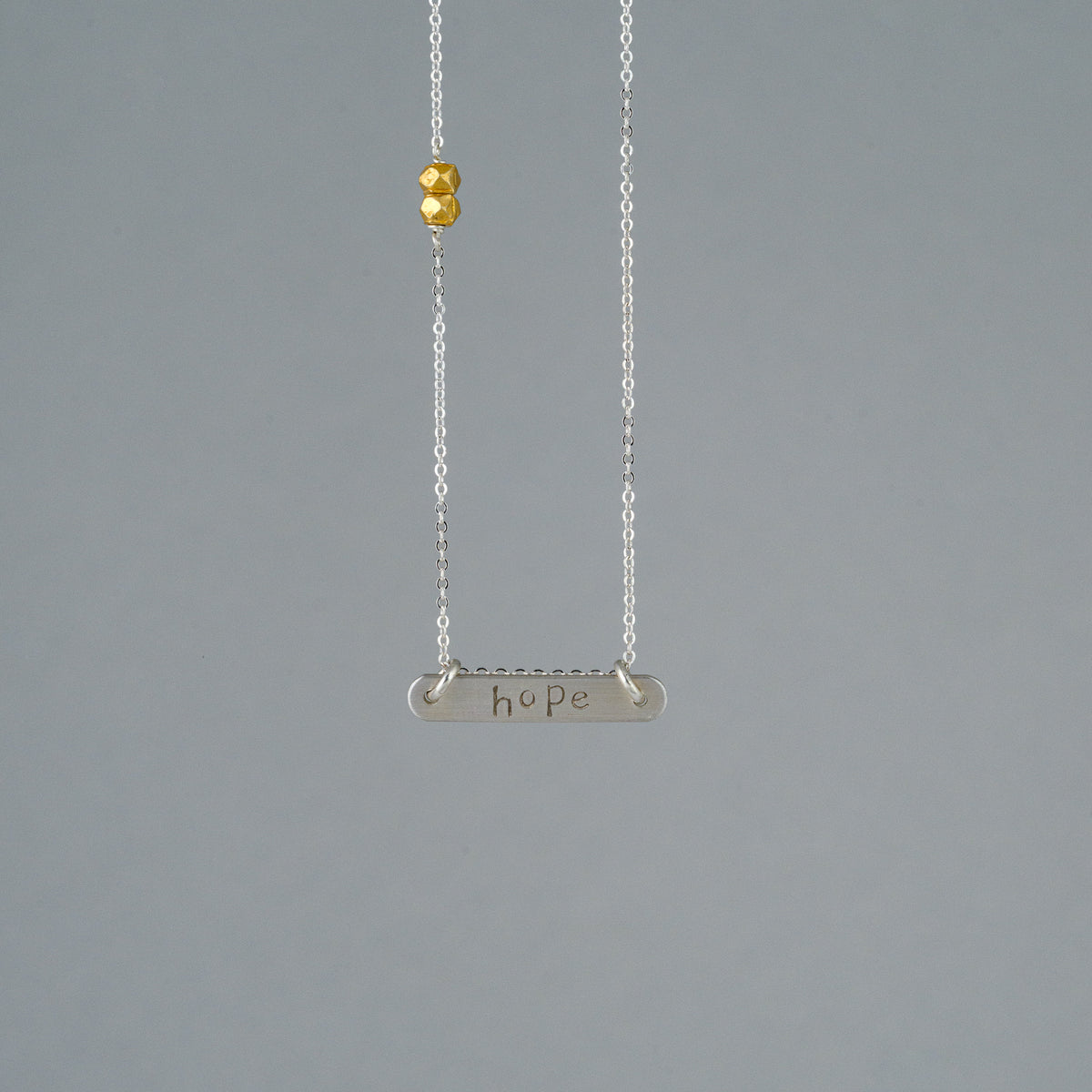 Hope bar necklace