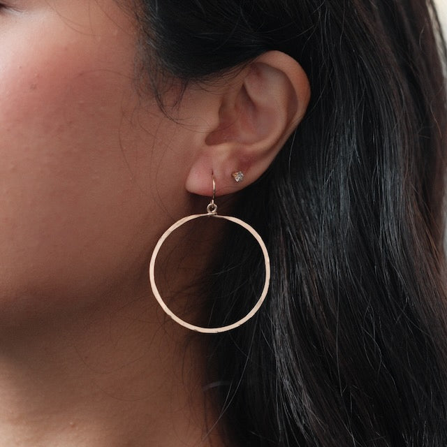 Hammered Circle Earrings