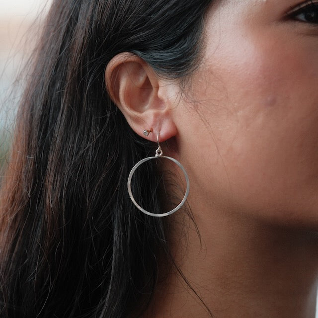 Hammered Circle Earrings