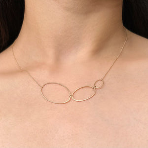 Carla Caruso - Triple horizontal ellipse necklace