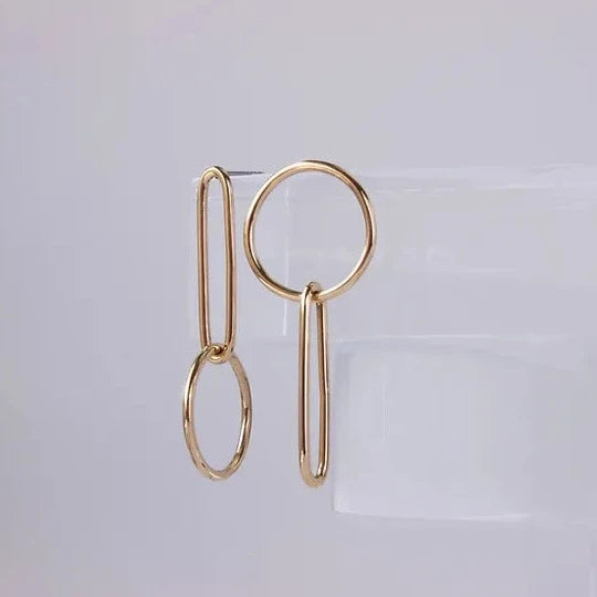 Mirror link earrings