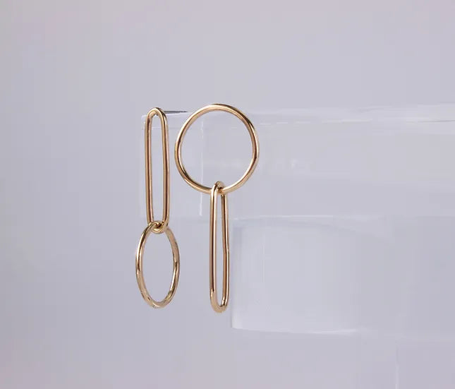 Mirror link earrings