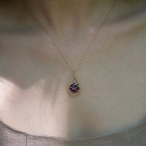 Lina - Wrapped Amethyst necklace
