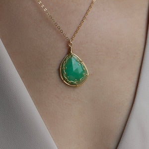 Misha - Chrysoprase necklace