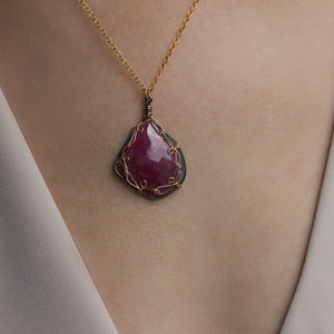 Misha - Pink Sapphire necklace