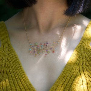 Lina - Multi colored branch necklace