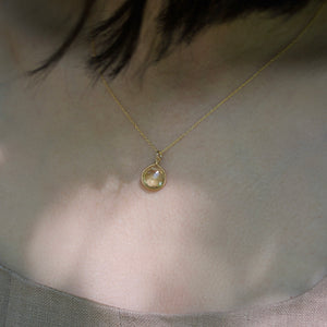 Lina - Green Amethyst drop necklace