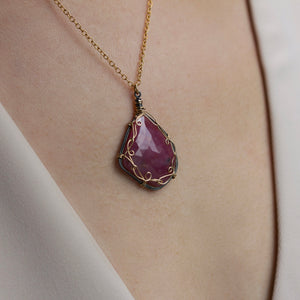 Misha - Pink Sapphire necklace