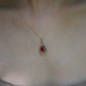 Lina - Wrapped Ruby necklace