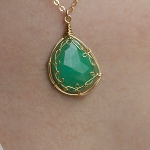 Misha - Chrysoprase necklace