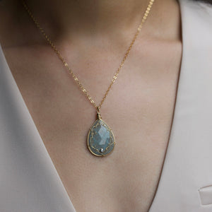 Misha - Aquamarine and Topaz necklace