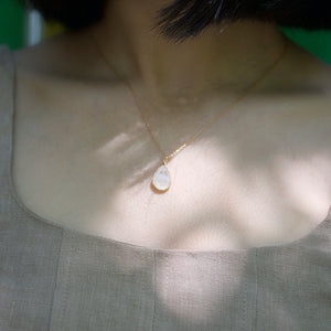 Lina - Moonstone drop necklace
