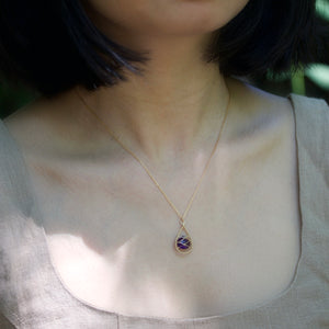Lina - Wrapped Amethyst necklace