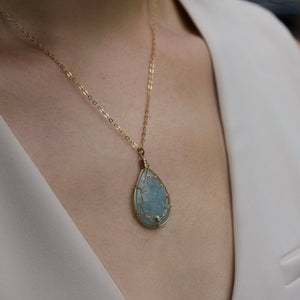 Misha - Aquamarine and Topaz necklace