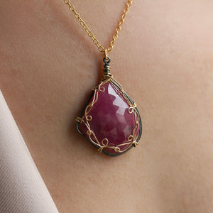 Misha - Pink Sapphire necklace