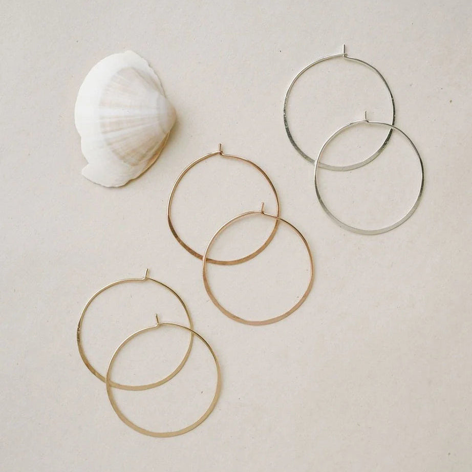 XL hammered hoops